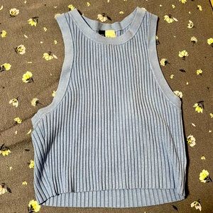 indie blue crop top